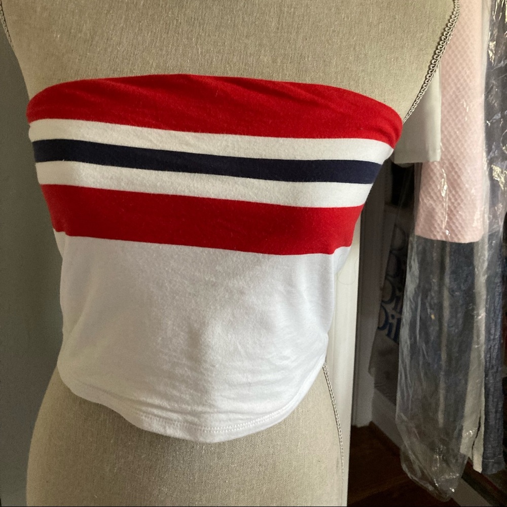 Red/Navy/White Tube Top